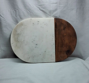 Planche à découper en marbre naturel avec finition polie lisse, compatible lave-vaisselle, pour servir et présenter les aliments dans les cuisines - Product Image 5