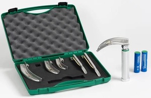 Macintosh Fiber <b>Optic</b> Laryngoscope <b>Instrument</b> Set 5 Blades Professional Manual Intubation Equipment Stainless - Product Image 4