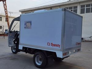 รถสามล้อบรรทุกสินค้าแบบมีห้องโดยสารและตู้แช่แข็ง รุ่น SC1-Gasoline Freezer Tricycle /Electric  สีขาว - Product Image 4