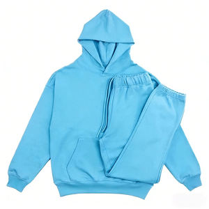 Survêtements d'hiver décontractés à capuche en molleton bouclette de haute qualité pour hommes, grandes tailles, unis, imprimés sur mesure, écologiques et respirants, vente en gros - Product Image 4