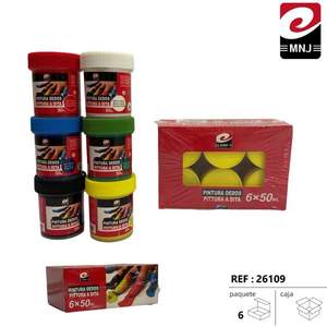 PINTURA DEDOS 50ML Ensemble de peinture au doigt Jaune Accessoire d'art - Product Image 3