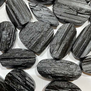 Natural Black Tourmaline Druzy <b>Crystal</b> <b>Cluster</b> Raw Healing Stone for Protection Grounding Energy Spiritual Decor - Product Image 1