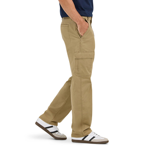 Pantalones Cargo Caqui para Hombre, Corte Recto, Lona de Peso Medio, Múltiples Bolsillos, Casuales, Transpirables, con Cierre de Botones, para Verano - Product Image 2