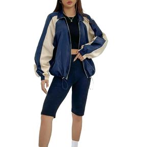 Veste coupe-vent en nylon personnalisée pour hommes, design bicolore, broderie, imperméable et coupe-vent, pour la course en plein air - Product Image 3