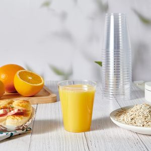 Confezione da 100 Bicchieri di Plastica Usa e Getta Resistenti, Trasparenti, per Matrimoni, Ringraziamento, Natale, Halloween e Feste - Product Image 1