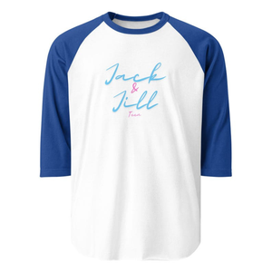 T-shirt d'été pour femmes Jack and Jill à manches raglan, logo imprimé, bleu marine uni, coupe classique, vente en gros - Product Image 3