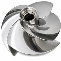 Nouvel Impeller de Jet Ski OWOZ en Acier Inoxydable 316 à 3 Pales, Polissage Miroir Haute Qualité, Durable, Certifié ISO9001, Accessoire Nautique Noir