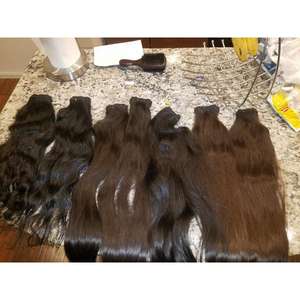 Extensiones de cabello humano 100% de aspecto natural, color marrón sedoso, de la mejor calidad, con clip, para uso diario de mujeres. - Product Image 3