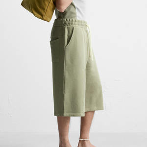 Pantalones Cortos de Algodón de Alta Calidad para Hombre, Estilo Urbano, Oversize, Corte Cuadrado, Cintura Elástica, 3 Bolsillos, Personaliza con tu Logotipo, Verano - Product Image 3