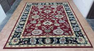 Alfombra Decorativa Tejida a Mano con Diseño Étnico Rojo, Alfombra de Lana con Acabado Suave para Sala de Estar y Decoración del Hogar - Product Image 6