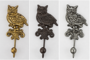 Vintage Cast Iron Owl <b>Wall</b> <b>Hook</b> Decorative Bird Coat <b>Hook</b> Rustic <b>Wall</b> Mounted <b>Key</b> Holder for Entryway Bathroom Bedroom Home - Product Image 3