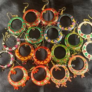 Pendientes Jhumki Bali Étnicos Multicolores de Alta Calidad con Diseño Geométrico para Mujer, Joyería de Boda, Pendientes Jhumka - Product Image 2