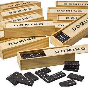 Juego de Dominó de Madera Premium con Puntos de Colores, Dominós Dobles 6 con Estuche de Madera, Juegos de Mesa Clásicos, Regalo para Familiares, Niños, Juguete Educativo - Product Image 4