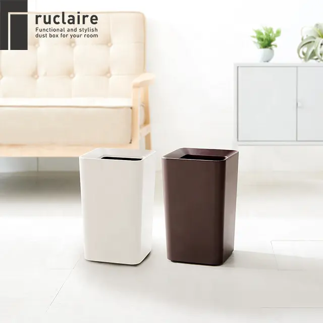 Стильный мешок для мусора RUCLAIRE CV с открытым верхом, скрывающий Крытый Круглый квадратный современный пластиковый причудливый мусорный бак белого, серого, коричневого цвета