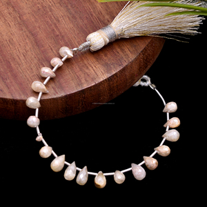 Slimanita de melocotón Natural Premium, forma de lágrima facetada, 6x4mm, 4 pulgadas, hebra de piedras preciosas para la fabricación de joyas - Product Image 2