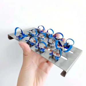 Juego de 12 Pinzas de Goma para Dientes de Acero Inoxidable y Bandeja, de GUJJAR SURGICAL INTERNATIONAL - Product Image 3