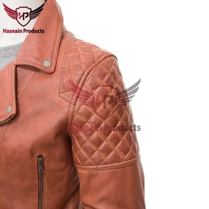 Veste en cuir véritable marron pour homme, coupe ajustée, style motard, matelassée, en cuir de vachette, vintage, effet vieilli, personnalisée, classique, vêtement d'extérieur - Product Image 3