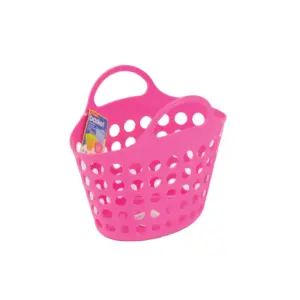 Shopping basket with handles cute shopping basket soft plastic shopping oval basket Thailand manufacturer