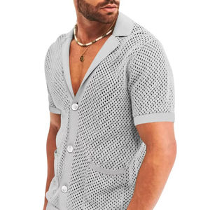 Ensemble de survêtement 2 pièces pour homme, grande taille, tricoté, respirant, décontracté, pour la gym et le fitness, couleur unie, vente en gros, été, haute qualité, OEM - Product Image 2