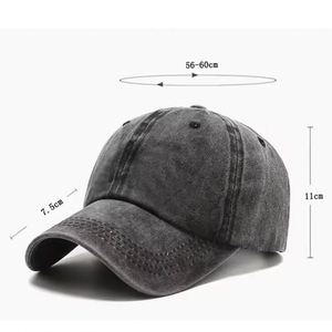 Casquettes de baseball unisexes en coton délavé, non structurées, souples, avec logo personnalisé, style vintage, pour la vente en gros - Product Image 5