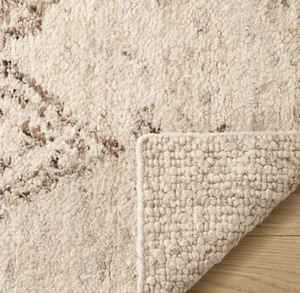 Alfombra Moderna con Textura Anudada, Alfombra Neutral Beige con Diseño Geométrico, Alfombra Decorativa para Sala de Estar y Dormitorio - Product Image 2