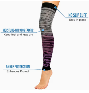 HAWK SPORTS INDUSTRIES Chauffe-jambes en mélange de Spandex, antidérapant, respirant, à enfiler, unisexe, toutes saisons, soutien pour les gonflements et les entorses - Product Image 3
