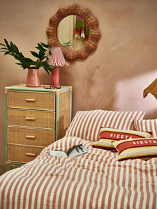 Functional <b>Narrow</b> Storage Chest With Multiple Drawers Natural Rattan For Bedroom Kid Furniture Nursery And Home Organization - Product Image 5