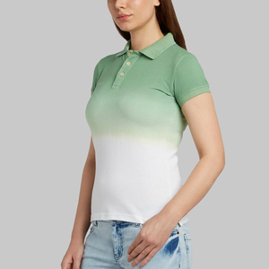 T-shirt à manches courtes en tricot pour femme, avec logo personnalisé imprimé, écologique et à séchage rapide - Product Image 6