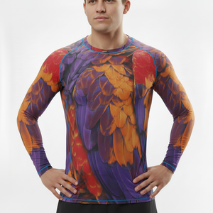 T-shirt de compression pour homme de haute qualité pour MMA, protection UPF50+, manches longues, en spandex et polyester, logo personnalisé, service OEM, séchage rapide - Product Image 3