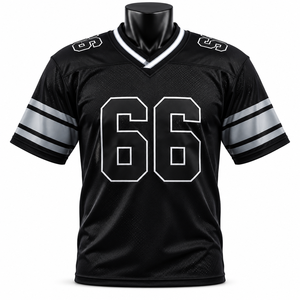 Camiseta de Fútbol Personalizada con Transferencia Térmica, Cuello en V, Manga Corta, 100% Poliéster, Absorbe la Humedad, Nombre y Número del Equipo Personalizados, para Adultos - Product Image 1