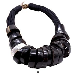 Accesorios recién llegado collar de cuerno de buey de búfalo pulido estilo Animal hueso joyería diseño Natural cuentas mujeres niñas boda - Product Image 1