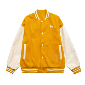 Veste d'hiver pour homme tendance, style varsity, avec manches longues et coupe décontractée, idéale pour un look stylé. - Product Image 1