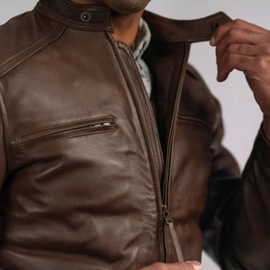 <b>Men</b> Autumn Three Button <b>White</b> Handsome Casual Leather Bomber <b>Jacket</b> O-neck Youth Coat Tops - Product Image 5