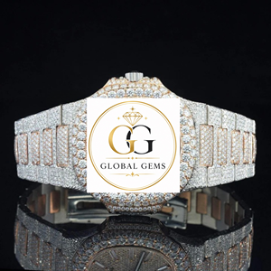 Excellent Quality Luxury Diamond Rose Gold Iced Out Watch With Elegant Finish for Party Wear Available at Best Price - Product Image 3