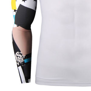 เสื้อออกกำลังกายแขนยาวของผู้ชายผ้าสแปนเด็กซ์/ โพลีเอสเตอร์สีพื้นจากกวางโจว - Product Image 2