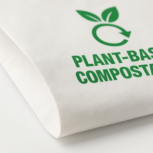Plant-Based Cornstarch PLA PBAT <b>Biodegradable</b> Shopping Bags | Compostable Eco-Friendly Disposable Carry Bags for Grocery Retail - Product Image 5