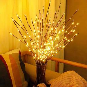 Factory-Produced LED Willow Lamp Fairy Twig Vase <b>Light</b> Artificial <b>Branch</b> Wedding Holiday Christmas Tree Decorations Gift Fabric - Product Image 1