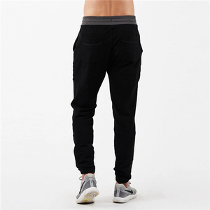 Men's Black Jogger Pants <b>Elastic</b> <b>Waist</b> Drawstring Casual Sports <b>Trousers</b> Lightweight Anti-Wrinkle Pocket Denim Look - Product Image 3