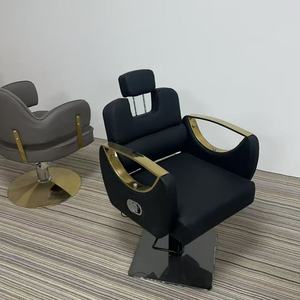 Silla de peluquería moderna de cuero, silla hidráulica de estilismo para salón, silla de peluquería reclinable giratoria de 360 grados - Product Image 5