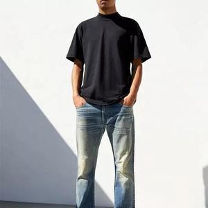 T-shirts pour hommes en coton 100% lourd, motif uni, imprimé personnalisé, coupe régulière, tissu écologique 240g - Product Image 6