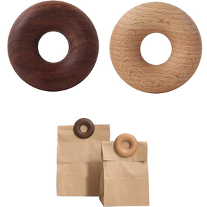 Clip de Madera de Acacia con Forma de Donut, Empaquetado en Bolsa, Se Acepta Logotipo Personalizado, Nuevo Producto Creativo - Product Image 5