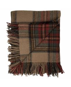 Classic <b>Red</b> Plaid Wool Acrylic <b>Throw</b> Blanket in 70% Wool & 100% Wool Woven Rectangular Folded Home Use Winter Style - Product Image 6