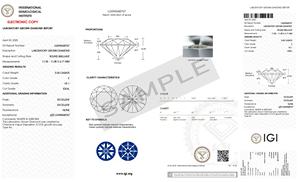 Diamante Premium de 5.00 Quilates, Claridad VS1, Color E, Cultivado en Laboratorio, Corte Redondo, 11.05 mm, para Colgante Forever, Certificado IGI - Product Image 2