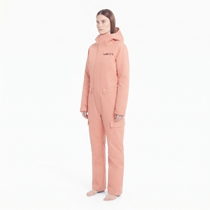 Combinaison de ski imperméable pour femme Hawk Eye, à capuche, fermeture éclair, rose, isolation synthétique, vêtements de neige - Product Image 4