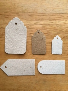 Heavy Duty Handmade Deckle <b>Edge</b> Paper Tags with Jute String Vintage Cotton Paper Gift Tags for Packaging Custom Sizes and Shapes - Product Image 2