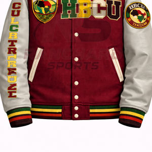 Chaqueta ligera para hombre estilo HBCU, cómoda y personalizada, chaqueta universitaria, chaqueta de colegio, chaqueta varsity hecha a medida. - Product Image 3