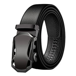 Ceinture de luxe en cuir véritable pour hommes, longueur personnalisée, style tendance de haute qualité avec boucle ardillon pour jeans, ceintures en gros - Product Image 1