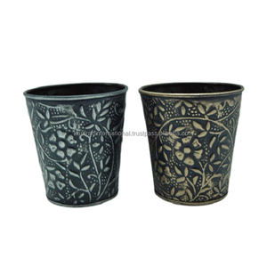 Ensemble de 2 jardinières de créateurs de couleurs antiques pour accessoires de pot floral décoratifs de jardin de restaurant - Product Image 3