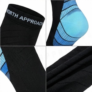 North Approach <b>Knee</b> <b>High</b> Running <b>Socks</b> Black Breathable Spandex Polyester Adults Summer Sport <b>Socks</b> - Product Image 4