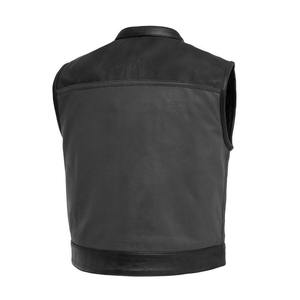 Private Label Men's High Quality <b>Leather</b> <b>Vest</b> Custom Color Sleeveless Breathable Eco-Friendly Quick Dry Casual Winter Outer Wear - Product Image 3